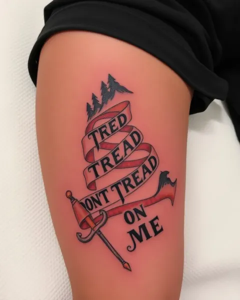 Inspiration de conception de tatouage "Don't Tread on Me"